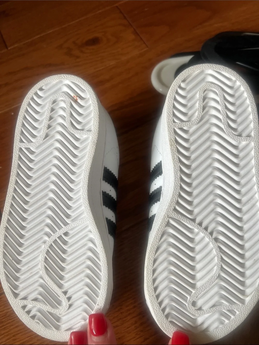adidas Kids White and Black Superstar Sneakers
